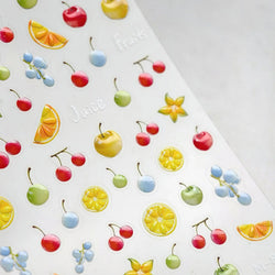 Carambola Grape Honey Peach Cherry Pineapple Pineapple Orange Apple Lemon Bromeliad Fruit Jelly Nail Art Sticker Manicure Decals (ONLINE ORDER ONLY)