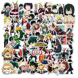 50pcs My Hero Academia Stickers for Luggage, Water Bottles, Phones, Laptops, Cars, Scooters, Fridges (ONLINE ORDER ONLY)