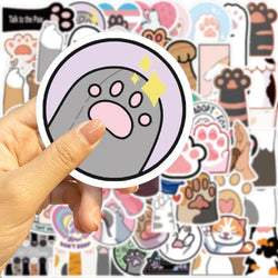 10/30/61PCS Cute Cat Paw PVC Sticker Aesthetic Children's Decoration Scrapbooking Korean Stationery School Supplies for Kids (Online Order Only)