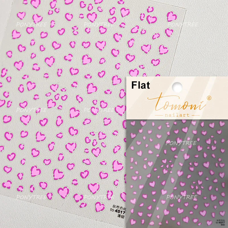 Lovely Heart Strawberry Cherry Bowknot Lace Lolita Crystal Rhinestone Line Rococo Chic Adhesive Nail Art Sticker Manicure Decals (ONLINE ORDER ONLY)