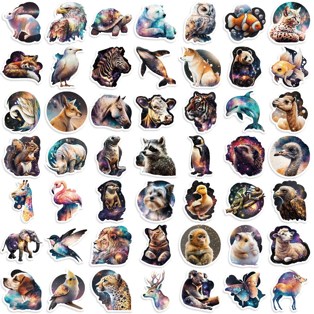 50PCS Kawaii Fantasy Animals Stickers Rabbit Bear Decals DIY Fridge Phone Luggage Guitar Wall Cute Sticker Kids Toy Gift﻿ (ONLINE ORDER ONLY)