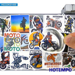 50Pieces Mountain Motocross Motorcycle Sports Dirt Bike Waterproof Stickers for Skateboard Phone Laptop Car Helmet Sticker Toys (Online Order Only)