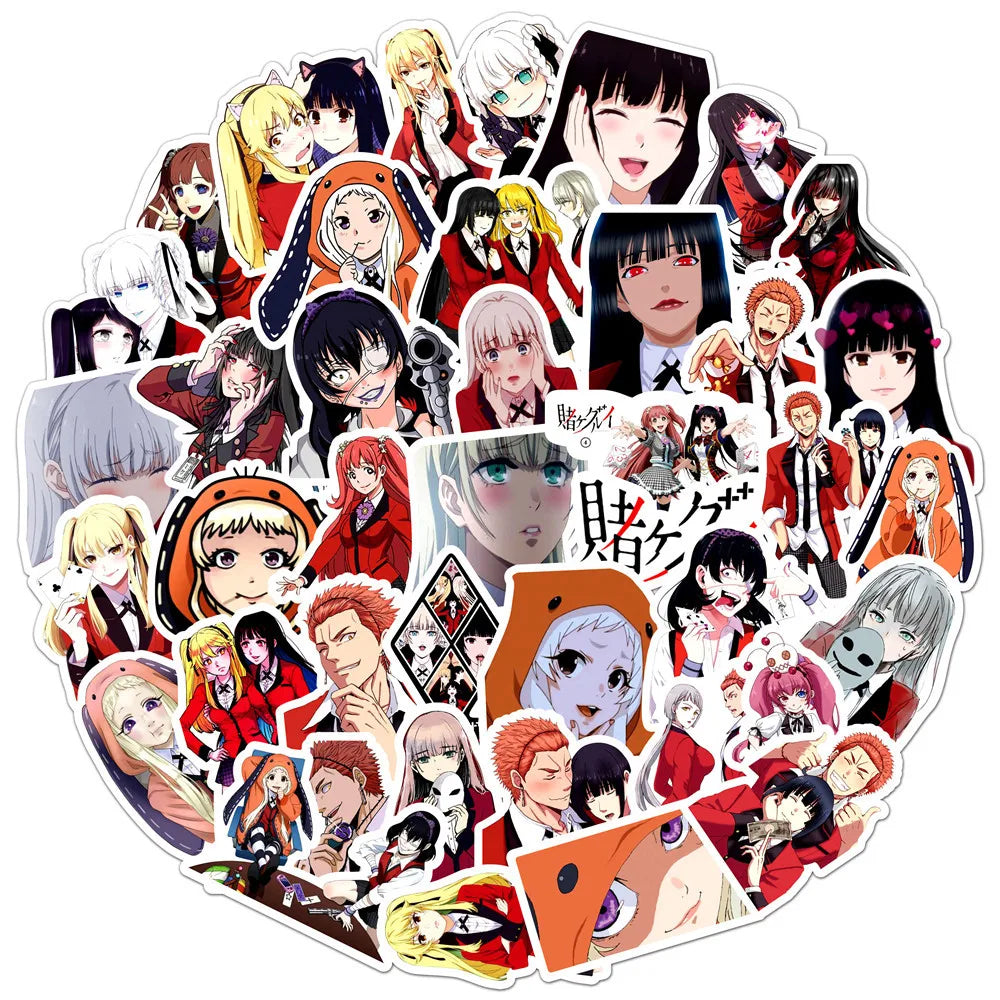 Anime KAKEGURUI Stickers 10/30/50PCS Manga Decals Laptop Phone Guitar Scrapbook Wholesale (Online Order Only)