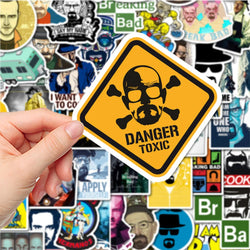 10/30/50pcs TV Series Breaking Bad Graffiti Stickers Decals  Travel Luggage Laptop Skateboard Helmet Car Cool Sticker Kids Toy (ONLINE ORDER ONLY)