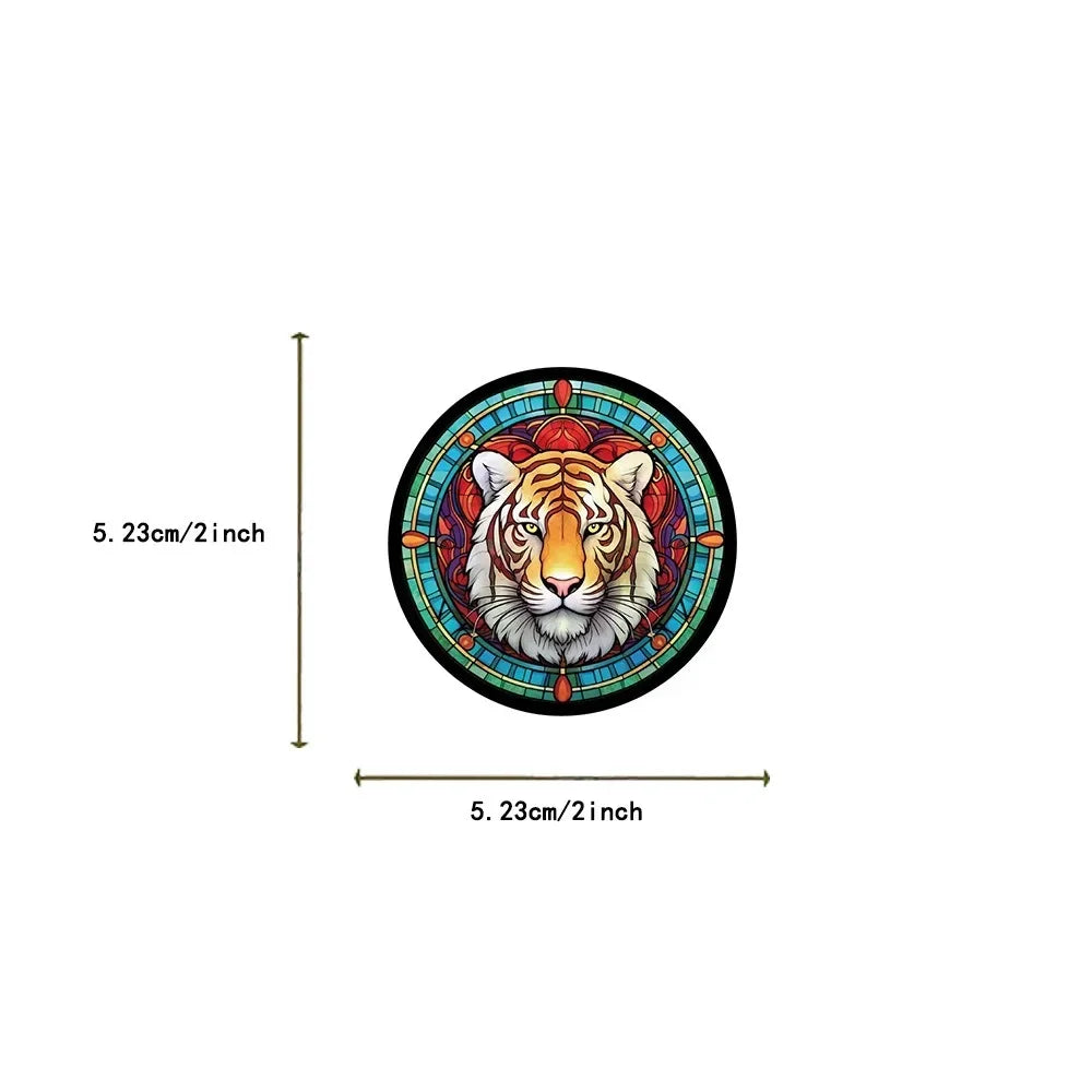 10/50Pcs Stained Glass Graffiti Stickers Car Guitar Motorcycle Laptop Refrigerator Luggage Suitcase DIY Decal Waterproof Sticker (ONLINE ORDER ONLY)