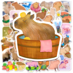 10/30/50PCS Funny Capybara Sticker Cute Cartoon Decals Toys For Kids DIY Stationery Laptop Phone Scrapbook Guitar Bike Sticker (Online Order Only)