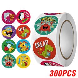 100-500pcs Cute Cat Stickers Animal Cartoon Label Gifts Decoration School Reward Encourage Student Stationery Thank You Stickers (ONLINE ORDER ONLY)