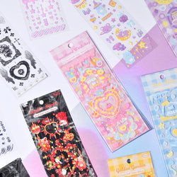 4pcs/set Sweet Cool Bear Call Series Scrapbooking Sticker Korean ins Hand Account Idol Card DIY Deco Material Sticker Stationery (ONLINE ORDER ONLY)