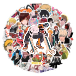 10/30/50pcs Classic Anime Chainsaw Man Cool Stickers Decals Skateboard Phone Case Guitar Cartoon Waterproof Decoration Sticker (ONLINE ORDER ONLY)
