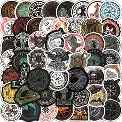 Aesthetic Viking Graffiti Stickers for DIY Fridge, Helmet, Skateboard, Phone, Laptop, Suitcase - 10/50/100pcs (Online Order Only)