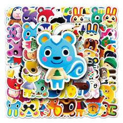 50Pcs Cute Animal Cartoon Waterproof Vinyl Stickers for Skateboard Snowboard (ONLINE ORDER ONLY)