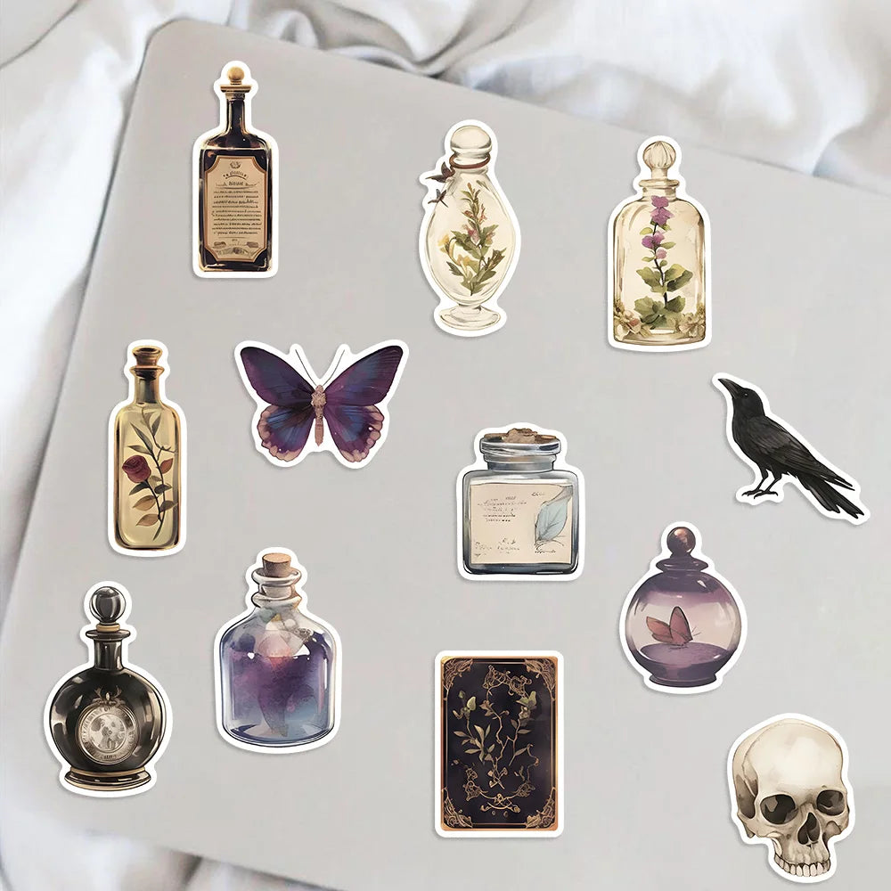 50PCS Cool Gothic Graffiti Skull Stickers Decals Kids Toy DIY Diary Suitcase Scrapbook Phone Laptop Bike Sticker (ONLINE ORDER ONLY)