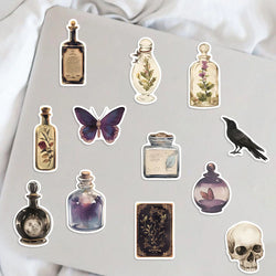 50PCS Cool Gothic Graffiti Skull Stickers Decals Kids Toy DIY Diary Suitcase Scrapbook Phone Laptop Bike Sticker (ONLINE ORDER ONLY)