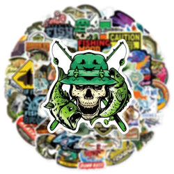 10/30/50PCS Cartoon Fishing Sticker Aesthetic PVC Children's Korean Stationery School Supplies Decoration Scrapbooking for Kids (ONLINE ORDER ONLY)
