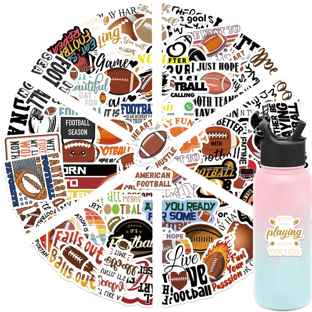 50pcs Football Art Stickers Decals For Mobile Phone Case Luggage Skateboard DIY Decorative Waterproof Sticker (ONLINE ORDER ONLY)