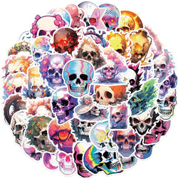 Gothic Skull Cartoon Stickers - 10/30/50PCS for Planner, Scrapbook, Laptop, Phone, Fridge, Toy (Online Order Only)