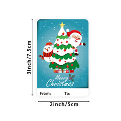 50-250Pcs Christmas Snowman Adhesive Labels Stickers Decoration Paper Scrapbooking Seal Thank You Stickers Stationery Supplies (Online Order Only)