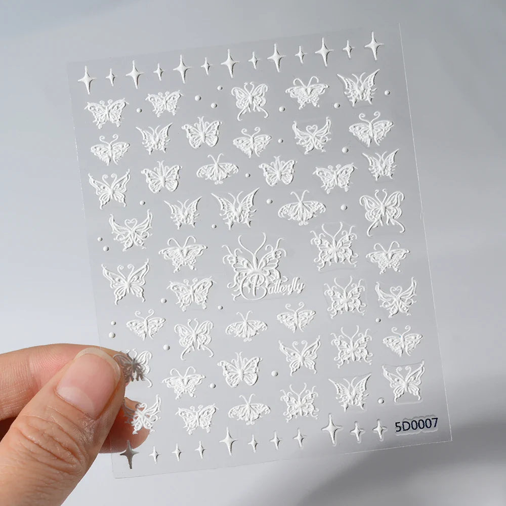 1Sheet Valentine's Day Decals 5D Nail Art Stickers Heart Self-Adhesive Slider Love Letters DIY Manicure Accessories "Dopamine" % (ONLINE ORDER ONLY)