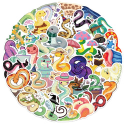 Snake Cartoon Stickers Animal Meme Decals for Laptop, Phone, Guitar, Skateboard, Kids Toys (Online Order Only)