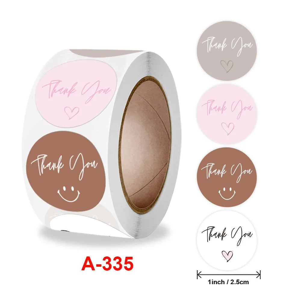 50-500pcs Cute Cartoon Cat Paw Thank You Stickers For Party Gift Decoration Packaging Label Reward Children Stationery Sticker (ONLINE ORDER ONLY)