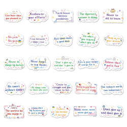 10/50pcs Motivational Phrases Sticker Inspirational Life Quotes DIY Stationery Laptop Study Room Scrapbooking Graffiti Decals (ONLINE ORDER ONLY)