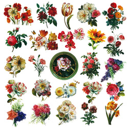 10/50Pcs Cartoon Flower Plants Stickers Laptop Skateboard Decoration Styling Vinyl Decals DIY scrapbooking album Sticker (ONLINE ORDER ONLY)