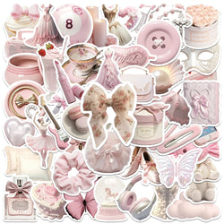 50PCS Cute Ballet Girl Stickers for Guitar, Car, Phone, Laptop, Diary Decor (Online Order Only)