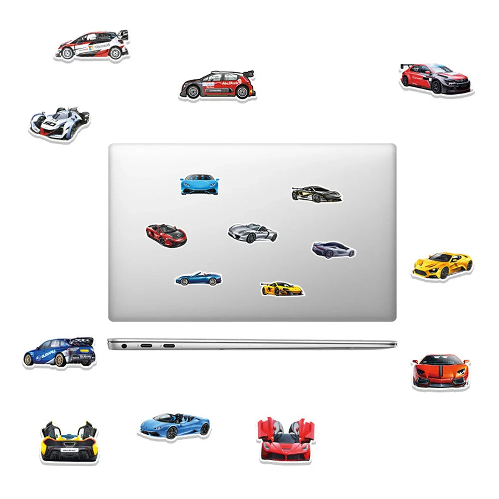 10/30/50/102PCS JDM Retrofit Racing Car Graffiti Stickers Laptop Luggage Motorcycle Fridge Car Waterproof Cool Sticker Kids Toy (ONLINE ORDER ONLY)