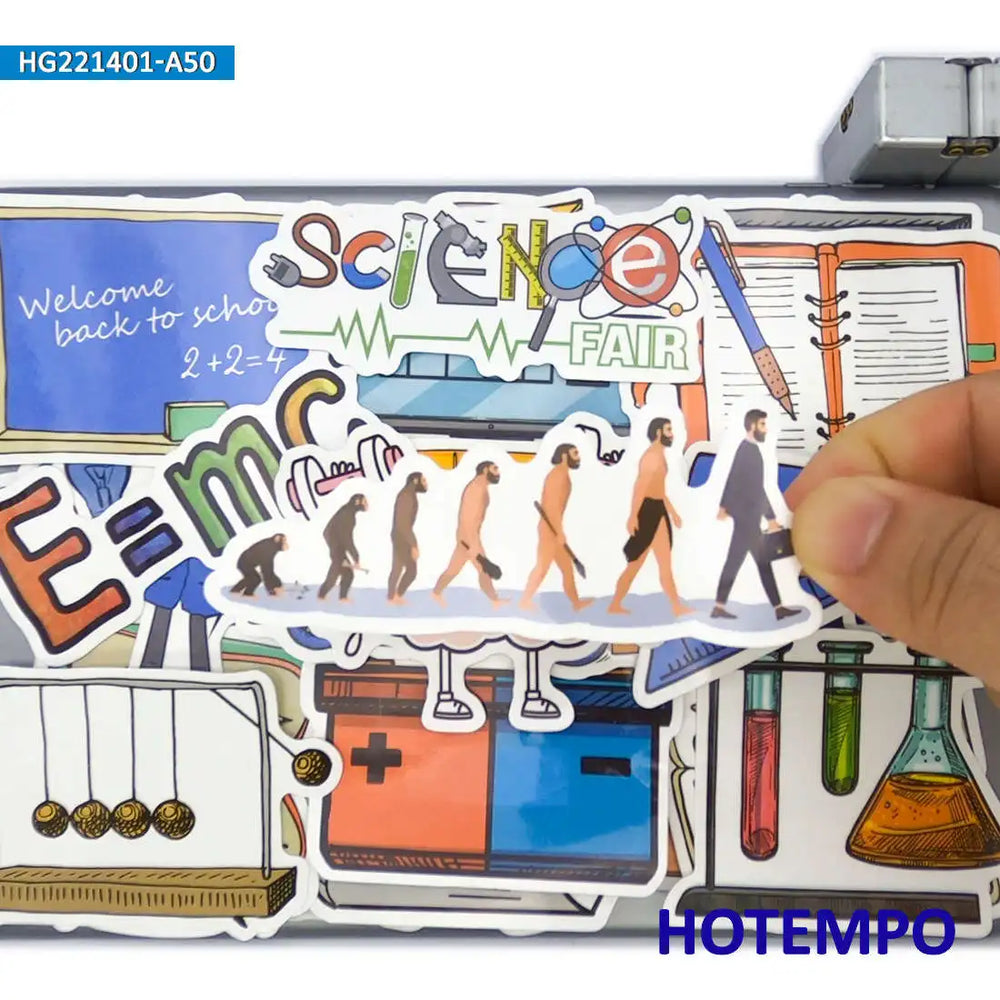 20/30/50Pieces Chemistry Math Symbol Element Formula Science Stickers for Phone Scrapbook Skateboard Car Bike Laptop Sticker Toy (Online Order Only)