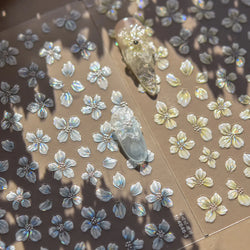 Vigour Crystal Flower Peach Blossom Garden Springtime Petal Self Adhesive Nail Art Stickers Chic Jelly Rhinestone Manicure Decal (ONLINE ORDER ONLY)