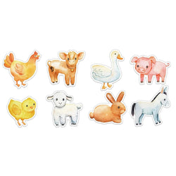 100-500pcs Cartoon Farm Zoo Animals Stickers Decoration Reward DIY Stickers Scrapbook Skateboard Round Sealing Label Stationery (ONLINE ORDER ONLY)