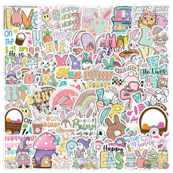 Cute Cartoon Easter Stickers 10/30/50pcs for Laptop, Suitcase, Phone, Diary, Kids (Online Order Only)