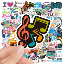 10/50 Inspirational Music Text Cartoon Stickers DIY Laptop Luggage Skateboard Graffiti Decals Sticker 2023 (Online Order Only)