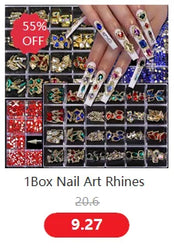 1PCS Checkerboard Nail Art Stickers 3D Classic Plaid Design Nail Decals Fashion Black White Houndstooth Manicure Accessories (Online Order Only)
