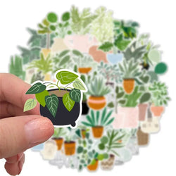 10/30/44PCS Cute Plants Sticker Aesthetic PVC Stationery Children's Sketchbook Sticky Diary Laptop Scrapbook Supplies for Kids (Online Order Only)