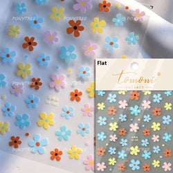 Hot Stamping Laser Silver Pink White Flower Rhinestone Pearl Irregular Petal Adhesive Nail Art Decoration Sticker Manicure Decal (ONLINE ORDER ONLY)