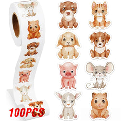 100-500pcs Animals Reward Stickers for Kids Children Kindergarten School Encouragement Students Games Toy Stationery Sticker (Online Order Only)