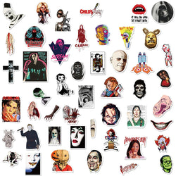 10/30/50/100pcs Cool Horror Movie Waterproof  Stickers Decals Skateboard Car Motorcycle Laptop Phone Bike Luggage Funny Sticker (ONLINE ORDER ONLY)