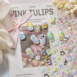 Summer Beach Bikini Watermelon Hat Sandals Ice Cream Shell Conch Starfish Cat Duck Nail Art Decoration Stickers Manicure Decals (ONLINE ORDER ONLY)