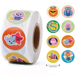 100-500pcs Teacher Reward Sticker Fun Motivation Animal Sticker For School Teacher Student Stationery Stickers (Online Order Only)