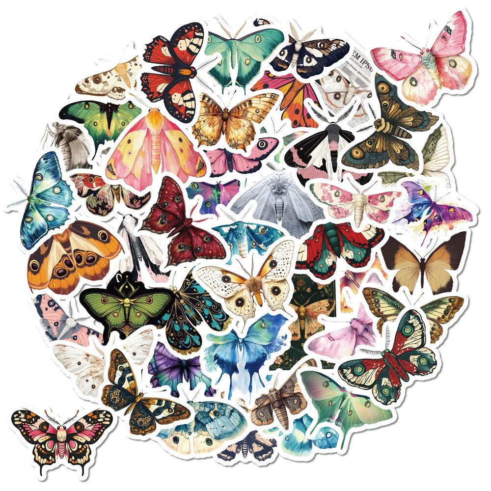10/30/50PCS Butterfly Cartoon Stickers Animal Graffiti Decoration Luggage Laptop Phone Guitar Bike Car Skateboard Sticker  Toy (ONLINE ORDER ONLY)