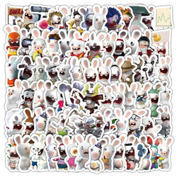Rabbids Invasion Sticker Pack: Luggage, Water Bottle, Phone, Laptop, Car, Scooter, Fridge Decor (Online Order Only)