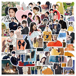50pcs Cute Cartoon Actor Actress Kdrama Stickers For Luggage Laptop Guitar Phone Diary Waterproof Graffiti Vinyl Decals (Online Order Only)