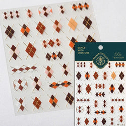 Shiny Colorful Color Block Fragment Square Fragment Grid Rhombus 3D Self Adhesive Nail Art Stickers Rhinestone Manicure Decals (Online Order Only)