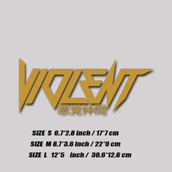 "VIOLENT" decal,JDM style stickers,creative&fashion decal with high quality for car trucks motorcycles&laptops!For a Unique look (ONLINE ORDER ONLY)