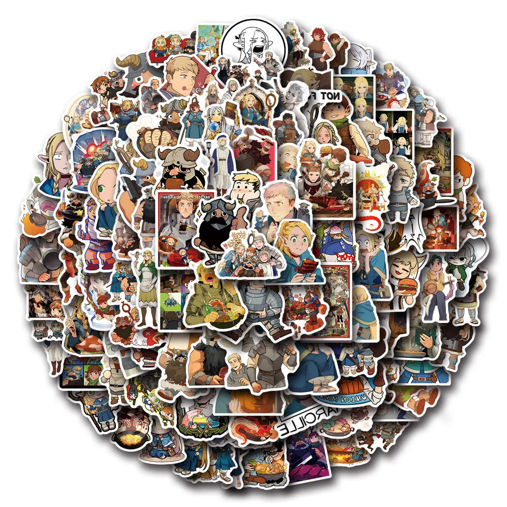 10/30/55/110PCS Delicious In Dungeon Cartoon Stickers Anime Graffiti Sticker DIY Luggage Laptop Phone Guitar Bike Decal Kids Toy (Online Order Only)