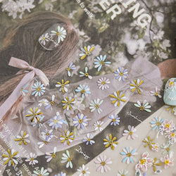 Colourful Daisy Cosmos Hot Stamping Petal Delicate and Pretty Plant Self Adhesive Nail Art Decoration Stickers Manicure Decals (ONLINE ORDER ONLY)