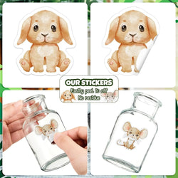 500Pcs /1 Rolls 2.5cm/1inch Cute Animal Cat  Shaped Sticker Decoration Gift Box Sticker Label Stationery Sticker (ONLINE ORDER ONLY)
