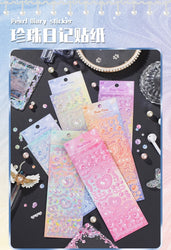 1Pcs Cute Love Romantic Pearl Scrapbooking Stickers Korean ins Hand Account Idol Card Album DIY Deco Material Stationery Sticker (ONLINE ORDER ONLY)