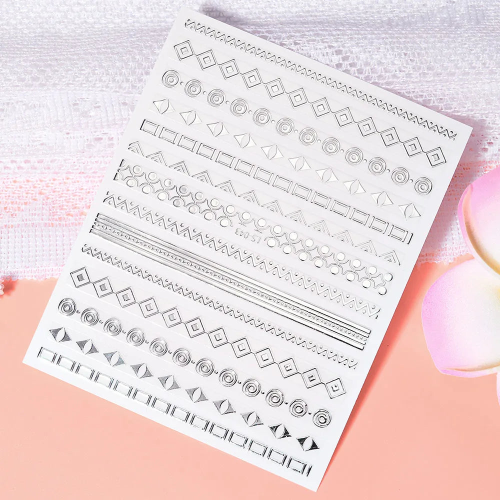 1PC Heart Love Design 3D Nail Art Sticker English Letter Self-Adhesive Slider Valentine's Day DIY Manicure Tips Accessories Tool (ONLINE ORDER ONLY)